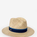 Beige Strohhut Fedora.