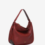 Bolso de hombro en piel terracota