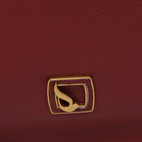 Bolso de hombro en piel terracota