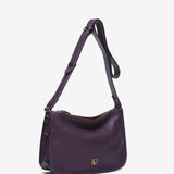 Bandolera en piel morada