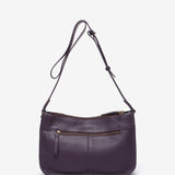 Bandolera en piel morada
