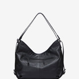 Bolso-mochila en piel negra