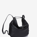 Bolso-mochila en piel negra