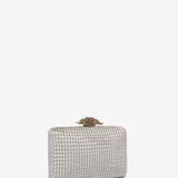 Clutch de fiesta en terciopelo beige