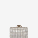 Clutch de fiesta en terciopelo beige