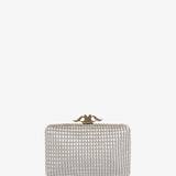 Clutch de fiesta en terciopelo beige