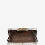 Clutch de fiesta en terciopelo beige