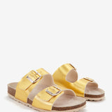 Sandalo basso da donna in oro