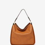 Bolso de hombro en materiales reciclados cognac