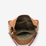 Bolso de hombro en materiales reciclados cognac