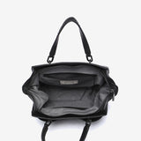 Bolso de mano en materiales reciclados negro