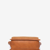 Bolso de mano en materiales reciclados cognac