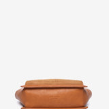 Kleiner Handtasche aus recycelten Materialien in Cognac.