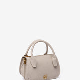 Bolso de mano pequeño en materiales reciclados beige