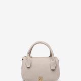 Bolso de mano pequeño en materiales reciclados beige