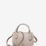 Bolso de mano pequeño en materiales reciclados beige