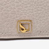 Bolso de mano pequeño en materiales reciclados beige