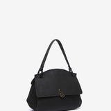 Bolso de mano pequeño en materiales reciclados negro