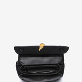 Bolso de mano pequeño en materiales reciclados negro