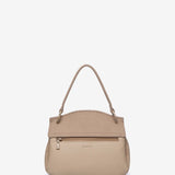 Bolso de mano pequeño en materiales reciclados beige
