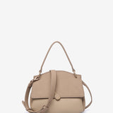 Bolso de mano pequeño en materiales reciclados beige