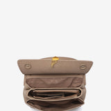 Bolso de mano pequeño en materiales reciclados beige
