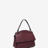 Bolso de mano grande en materiales reciclados burdeos
