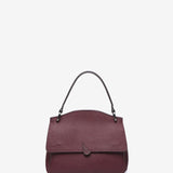 Bolso de mano grande en materiales reciclados burdeos