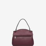 Bolso de mano grande en materiales reciclados burdeos