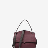 Bolso de mano grande en materiales reciclados burdeos