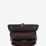 Bolso de mano grande en materiales reciclados burdeos
