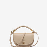 Bandolera media luna en materiales reciclados beige