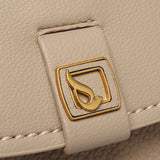 Bandolera media luna en materiales reciclados beige