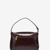 Bolso de hombro en charol burdeos