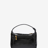 Bolso de hombro pequeño en charol negro