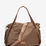 Bolso shopper en nylon camel
