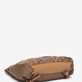 Bolso-mochila acolchado en materiales reciclados camel