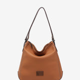 Bolso-mochila en materiales reciclados cognac