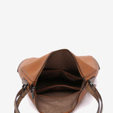 Bolso-mochila en materiales reciclados cognac