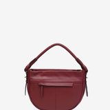 Bolso de hombro en piel burdeos