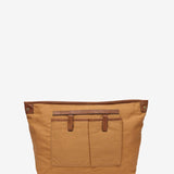 Bolso de hombro en piel cognac