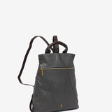 Mochila en piel gris