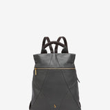 Mochila en piel gris