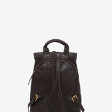 Mochila en piel marrón