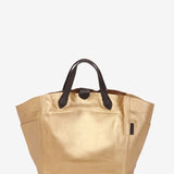 Bolso shopper en piel dorada