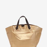 Bolso shopper en piel dorada