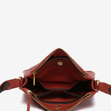 Bandolera en piel terracota