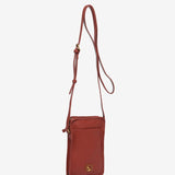 Bolso para el móvil en piel terracota