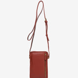 Bolso para el móvil en piel terracota