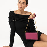 Bandolera mini en fucsia